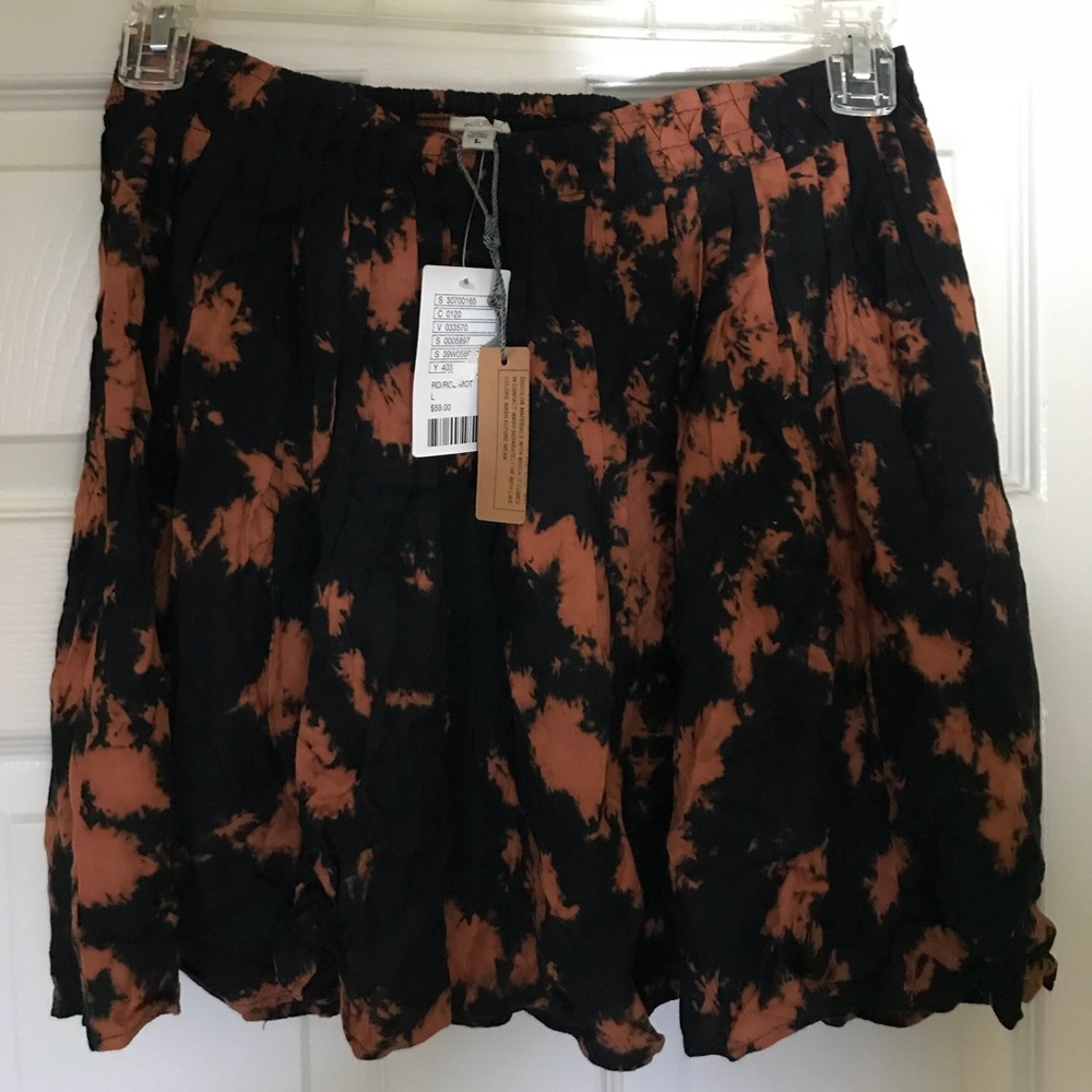 Brown and black marbled mini skirt sz L